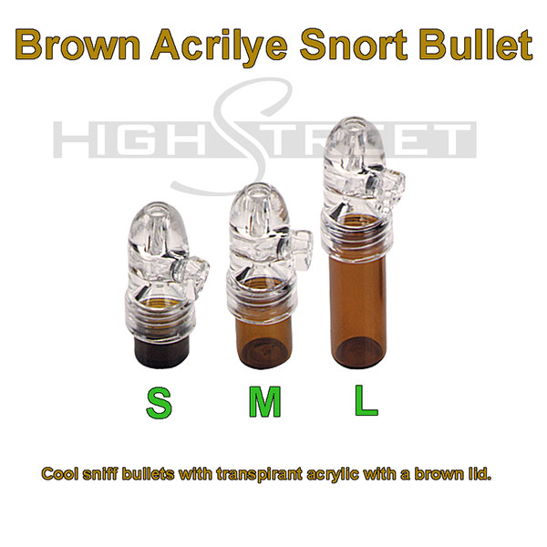 Brown Acrilye Snort Bullet